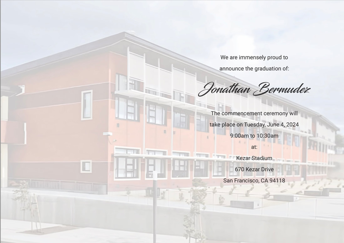 Graduation announcement designed for Jonathan Bermudez